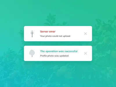 Farm website toasts design error farm pop up popup successful toast ui ux website