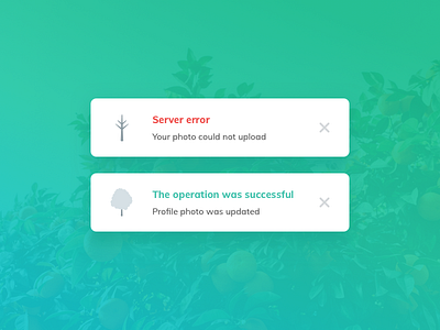 Farm website toasts design error farm pop up popup successful toast ui ux website