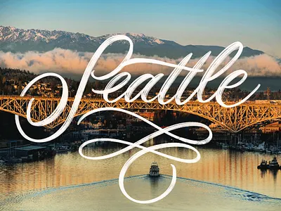 30 Min Design Challenge—Favorite City 30 min design challenge hand lettering ipad pro lettering procreate seattle typography