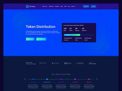 Bitcoin & Crypto currency Landing Page 02 bitcoin crypto dark illustration isometric landing page purple tech timer ui web