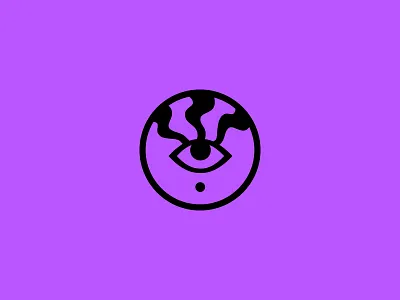 Wavy Eye black digital art eye icon illustration purple vector art waves wavy