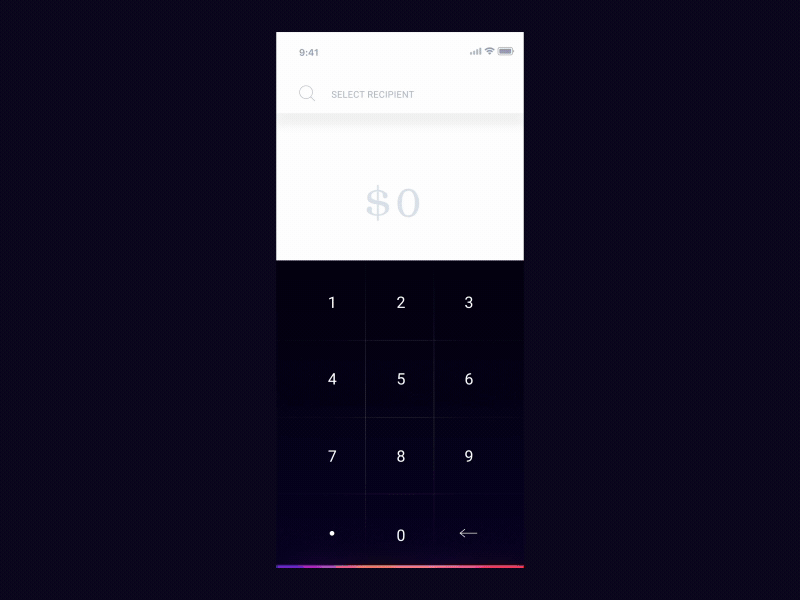 TMB Transfers app concept fintech keyboard layered send money transfer