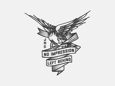 No Impression Left Behind eagle flash illustration tattoo