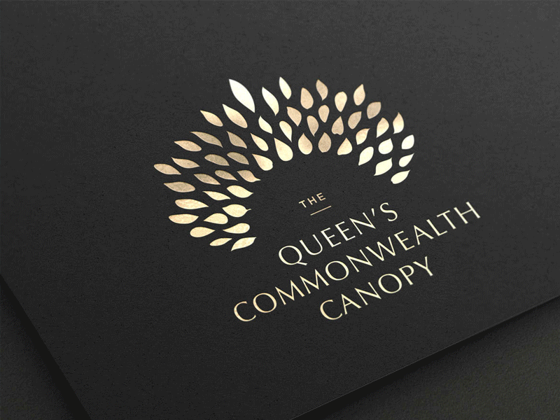 The Queen's Commonwealth Canopy - Final Logo branding charity coolearth logo rainforest