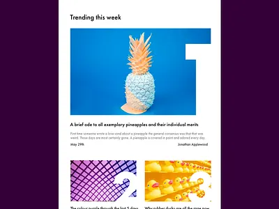 trending - dailyUi 069 colourful daily ui challenge dailyui dailyui069 pineapple trending