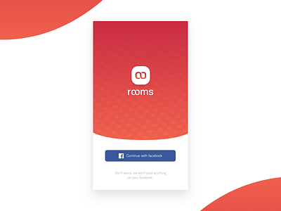 Daily Design — 002 app connexion facebook ios login rooms screen