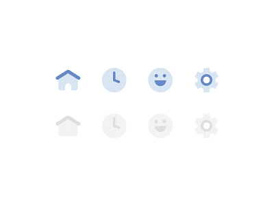 Navigation Icon Set avatar clock icon emoji home icon icon icon set illustration minimal profile icon settings icon ui