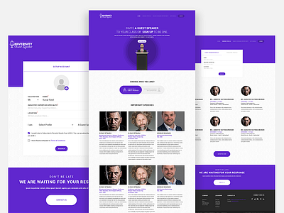 Guest Speaker Website creative guest iamfaysal landingpage modern pagedesign speaker ui university ux website