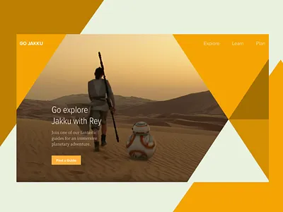 Go Jakku Tourism Website jakku star wars tourism ui ui design ux ux design