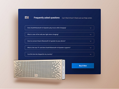 Frequently Asked Questions dailyui faq speaker xiaomi
