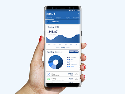 RBFCU Mockup design mobile app re design ui user interface ux wireframing