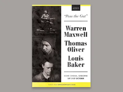 Pass The Gat gig poster louis baker music thomas oliver tour poster warren maxwell
