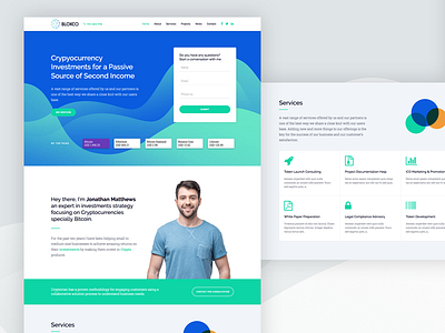 Ico Advisor(Extended) - Blokco WP Theme bitcoin cryptocurrency ico landing page services ui web web design
