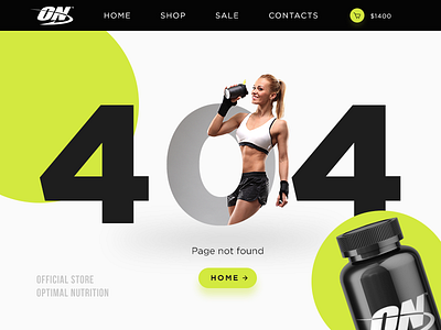 Optimum Nutrition 404 404 design nutrition optimum page sport ui