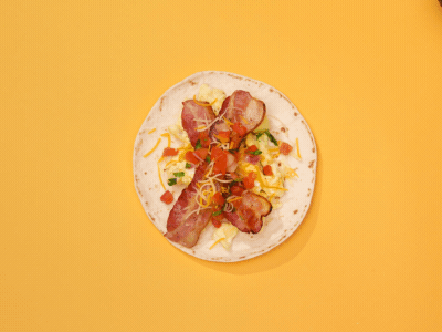 Breakfast Taco avocado bacon breakfast taco stop motion