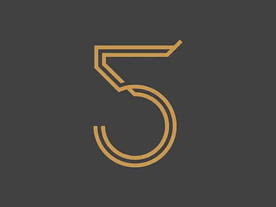 5 5 branding design logo numbers visual identity