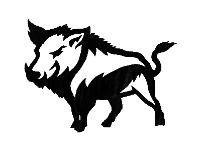 Boar Sketch 1 black boar body concept full greyscale logo marker minimalistic sketch vector white