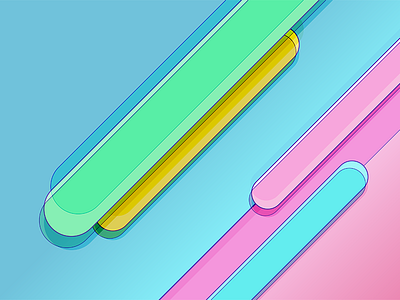 Pop Paddles abstract background blue bold flat illustration minimal pink vector wallpaper