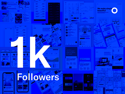 1,000 Followers! agency app clean followers simple studio ui ux web