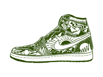 Air Jordans 1 art design vintage