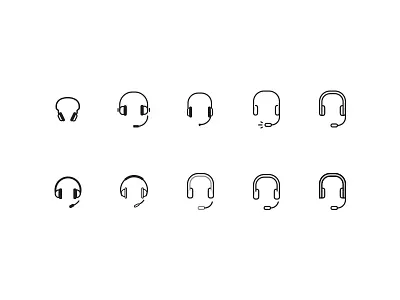 Heaphones headphones headset icons music sound support telecom