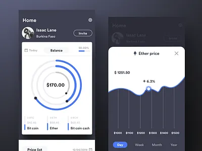 Blockchain app blockchain crypto design johnyvino marketing mobile platform product project ui ux