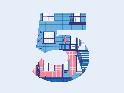 36day_5 36days 5 36daysoftype challange design illustration letter number type