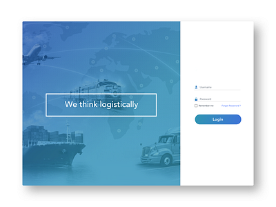 Logistic Login login register signin ui web