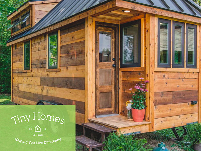 Tiny Homes London green green logo house logo icon modern off grid off grid logo professional logo simplistic stationery tiny homes tiny house