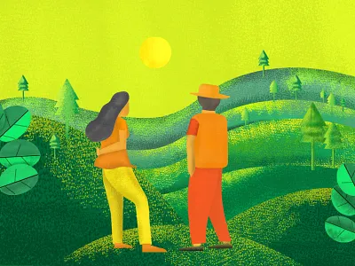 Illustration art digitalpainting illustration natureview thoughts ui ux