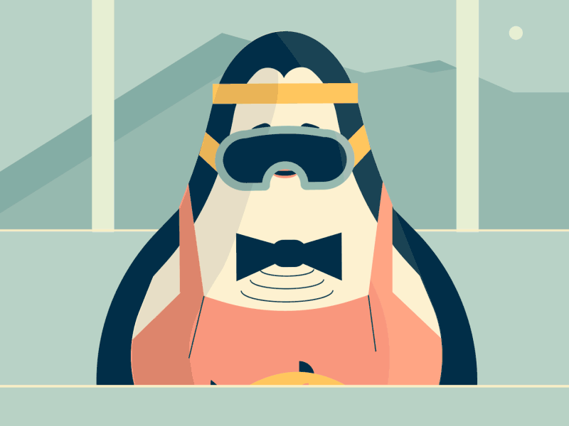 Rocket Launch animation button fire fun illustration launch loop particle pinguin rocket tuna