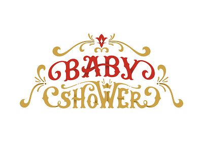 Baby Shower adobe illustrator baby shower illustration lettering letters vector