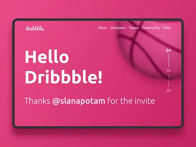 Hello Dribbble! debuts dribbble first shot invite shot web