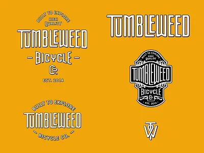 Tumbleweed Bicycle Co. Branding bikes branding design handlettering identity lettering letters logo logotype