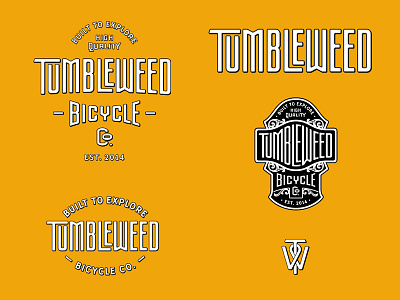 Tumbleweed Bicycle Co. Branding bikes branding design handlettering identity lettering letters logo logotype