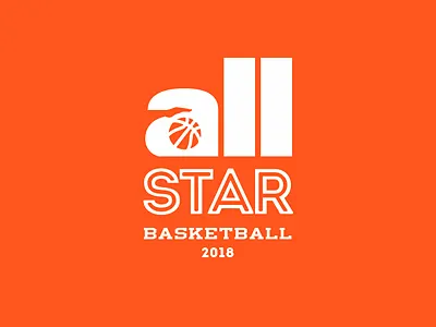All Star all ball basketball hand negative star
