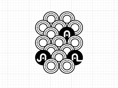 Portfolio Background Pattern circle identity illustration mono pattern