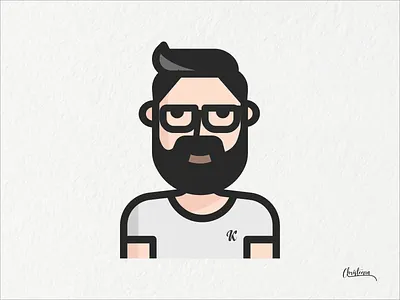 Kawstov Singh - Face illustration avatar face illustration flat design illustration minimal