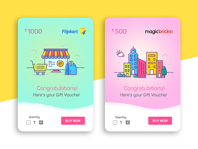 UI #2: Gift Card Illustrations - Free Giveaway design e commerce estate illustration nike real shopping store ui web website