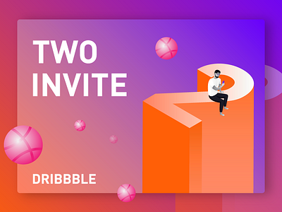 2 invite graphic illustration invite ui