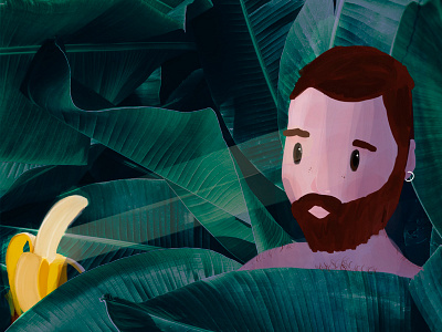 Banana Dribbble digitalart digitalillustration gay gayart illustration procreate