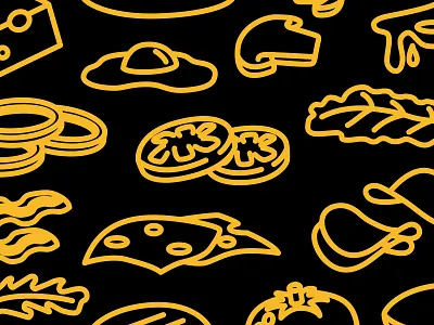 New Project branding burger chees egg illustration ingredients line line art menu tomato vector vintage