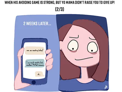 Avoiding Game Strong 2/3 character design comic girl illustration wait