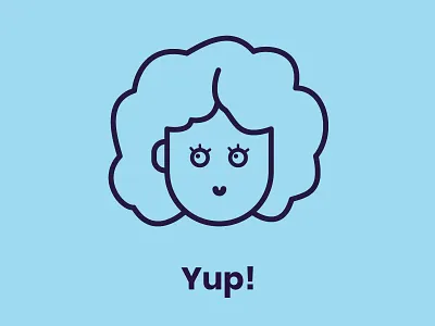 Yup! blue eyes happy icon smile