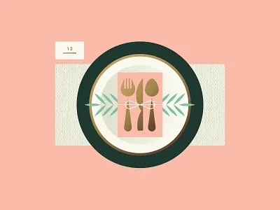 Apple pt. IV dinner food fork knife leaf napkin plate reception spoon wedding