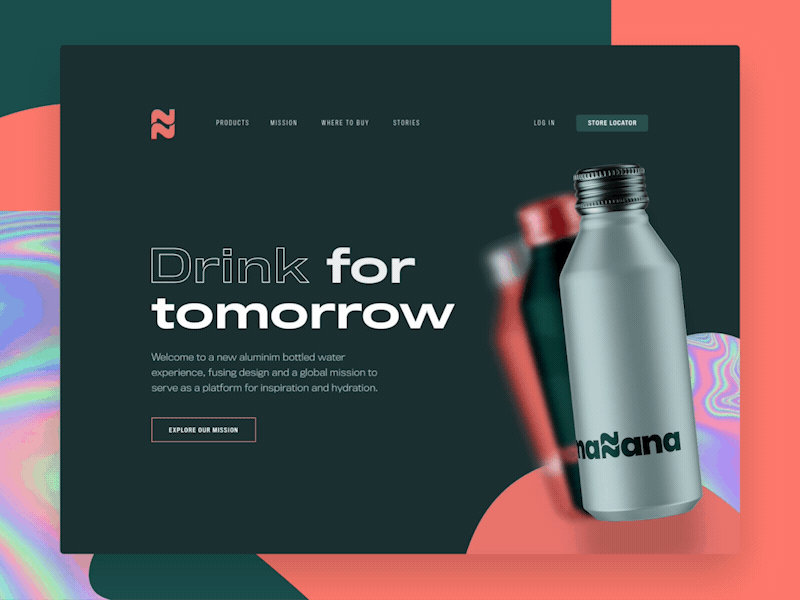 Mañana Motion brand eco friendly identity mañana motion ui water