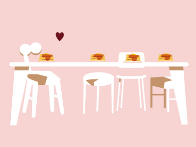 The curious case of animation assets animation assets chairs heart illustration pancakes storyboard vector