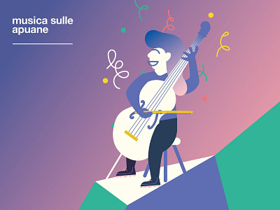 Musica sulle Apuane - Cellist cellist character festival flat happy internazionale montura mountains music smile strings