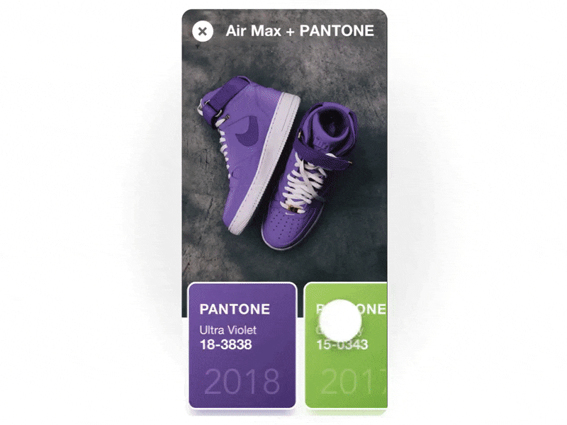 Month of Rebounds / Day 05 / Air Max + PANTONE air max ar augmented cameram nike pantone shoe ui ux