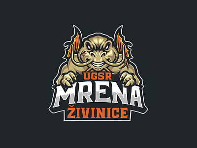 Mrena barbel Fish Sport Logo angry animal barbel character danger esport fish fishing island ocean sport logo water